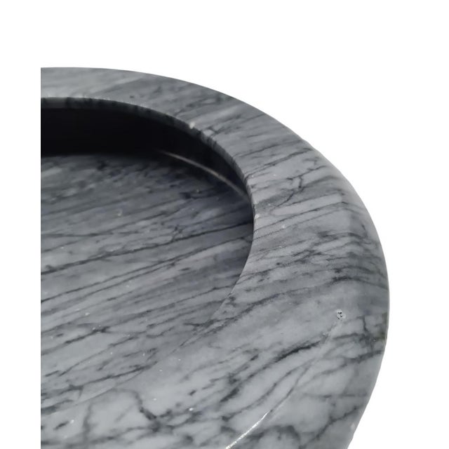 Grey Marble Centerpiece by Sergio Asti for Up & Up Calacatta, Italy, 1970s For Sale - Image 6 of 8