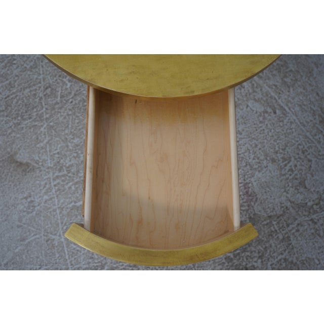 1970s Gold Painted 2 Tier 1 Drawer Empire End Table For Sale - Image 5 of 17