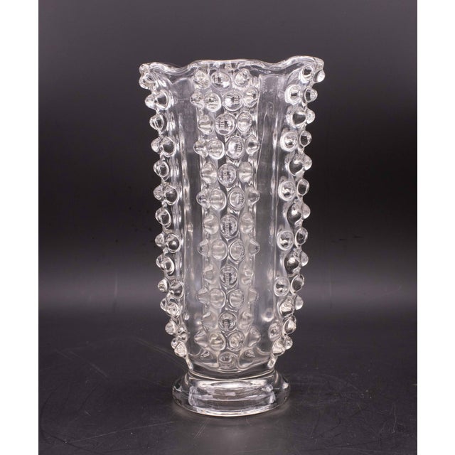 Bugnato Murano Glass Italian Rostrato Vase Attributed to Barovier & Toso, 1960s For Sale - Image 9 of 10