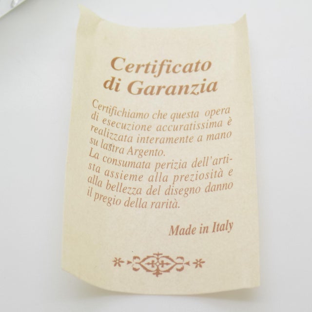 Vintage Italian Handmade Genuine Sterling Silver 925 & Plexiglass Laminated Desk Binder Clip For Sale - Image 10 of 11