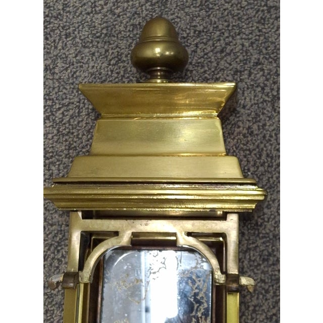 Mid 20th Century French Bronze and Gilt Mirror Pagoda Form Half Lentern Wall Sconces - a Pair For Sale In Washington DC - Image 6 of 12