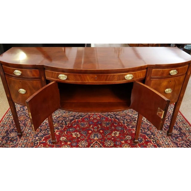 Brown 1980s Kindel Furniture Chesterwood Regency Style Mahogany Server Buffet Sideboard For Sale - Image 8 of 15
