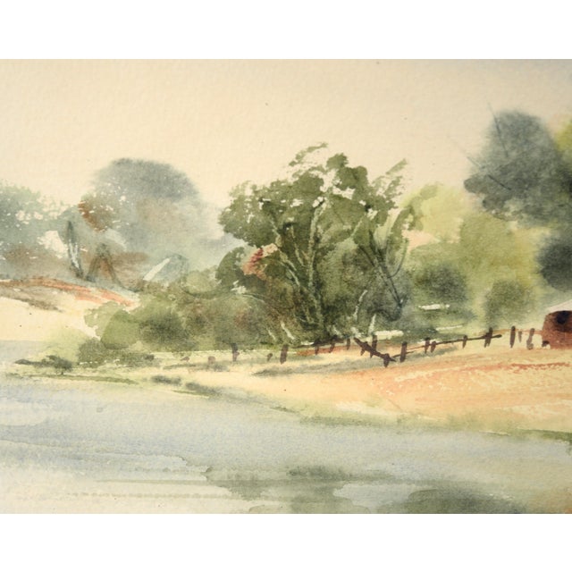 "Shenandoah Valley" - Rural California Landscape in Watercolor on Paper by Alice Duke For Sale - Image 4 of 10