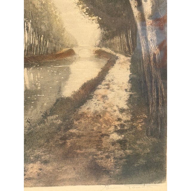 1970s Henri Jourdain Color Etching in Autumn, Signed For Sale In San Francisco - Image 6 of 12