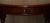 Vintage Demi Lune Console Table with Single Drawer in Flamed Hardwood For Sale - Image 6 of 18