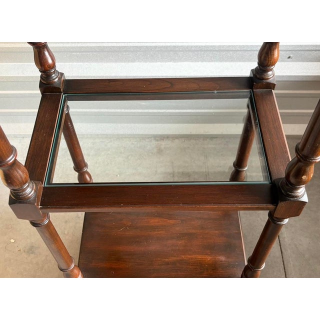 Vintage Pennsylvania House Solid Cherry Wood Étagère Display Shelf With Drawer For Sale - Image 9 of 16
