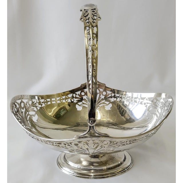 Vintage Sterling Silver Basket With Handle Chairish