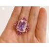 Bochic "Capri" Vintage Amethyst & Topaz Ring Set In 18K Gold & Silver For Sale - Image 16 of 18