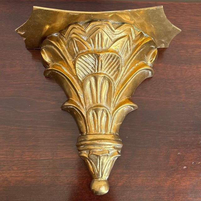 Mid-20th Century Italian Renaissance-Style Solid Brass Wall Bracket For Sale - Image 10 of 17