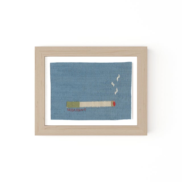 Not Yet Made - Made To Order Fern the Artichoke Cigarette by Willa Heart in Natural Frame, Mini Art Print For Sale - Image 5 of 5