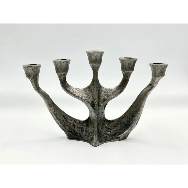 Brutalist Cast Iron Candleholder by Horst Dalbeck, 1970s For Sale - Image 10 of 10