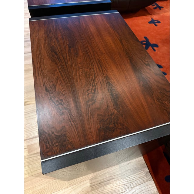 John Stuart 1960s John Stuart MCM Rosewood Console/Nightstand Pair For Sale - Image 4 of 9