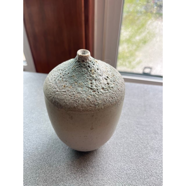 Contemporary Vintage Lava Glaze Vase Weed Pot Studio Pottery For Sale - Image 3 of 5