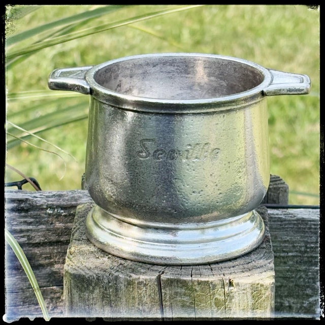 1950s Vintage Silver Sugar Bowl “Hotel Seville” For Sale - Image 5 of 6