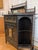 Victorian Late 19th Century Victorian Era Black Enamel SideBoard /Buffet With Florentine Trim & Hand Painted Bird Accents on Door For Sale - Image 3 of 12