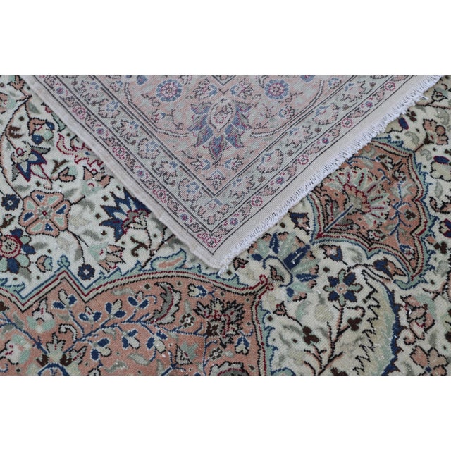 1950s Persian Large Luxury Beige Natural Wool Rug For Sale - Image 10 of 11