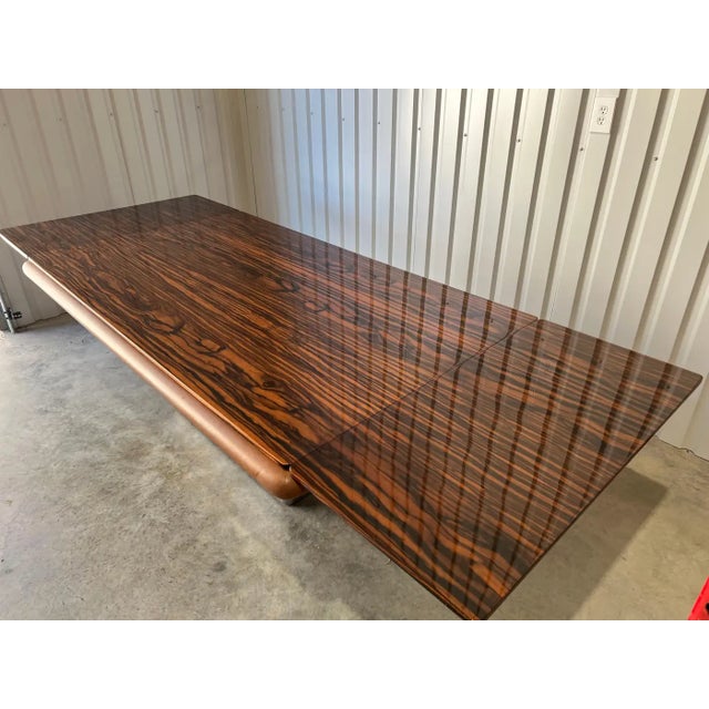 Rosewood & Leather Extendable Dining Table by Vladimir Kagan, 1970s, Signed For Sale In Los Angeles - Image 6 of 18