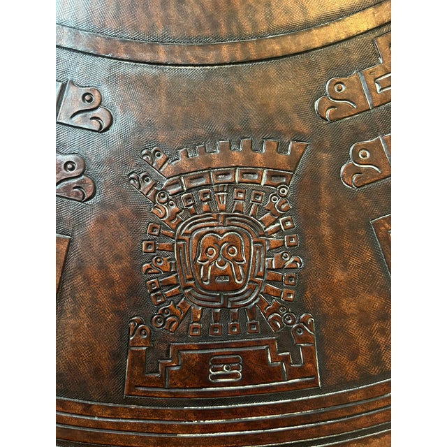 Leather and Wood Coffee Table by Angel Pazmiño, Ecuador, 1960s For Sale - Image 13 of 16