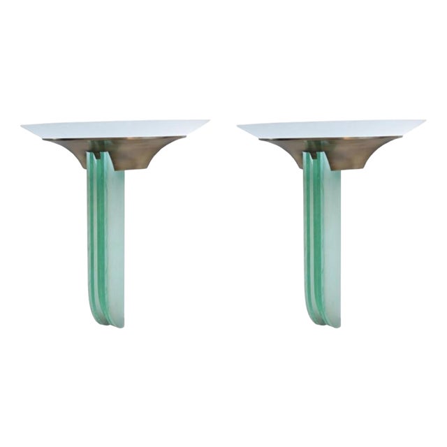 Pair Jean Perzel French Art Deco Sconces France 1930 For Sale