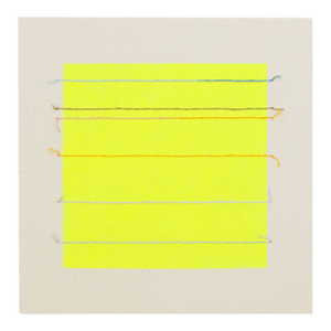 Original Painting | Neon Yellow Minimalist Abstract Painting, 16 X 16 In.