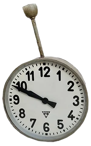 Vintage Double Sided Station Clock from Pragotron, 1953