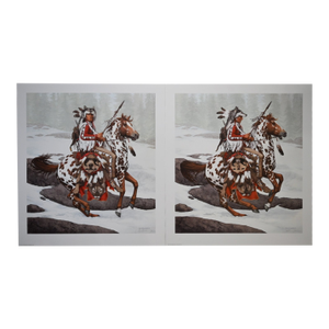 1987 Bev Doolittle "Guardian Spirits" Signed Lithograph Set of 2 With Folio & Coa