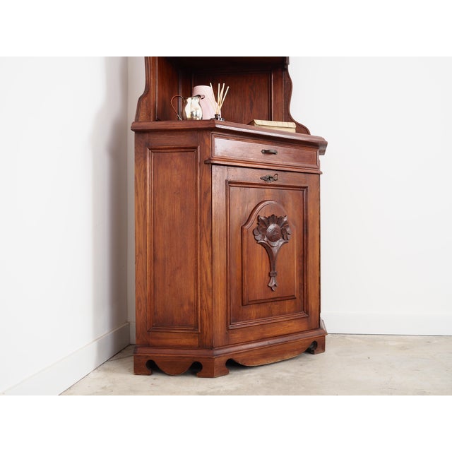 German Oak Corner Cabinet, 1950s For Sale - Image 3 of 18