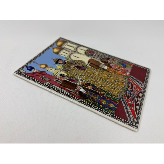 Porcelain Vilbocard Postcard by Boris Zvorykin for Villeroy & Boch Gallerie, 1970s, in Flawless conditions. Designed 1970...