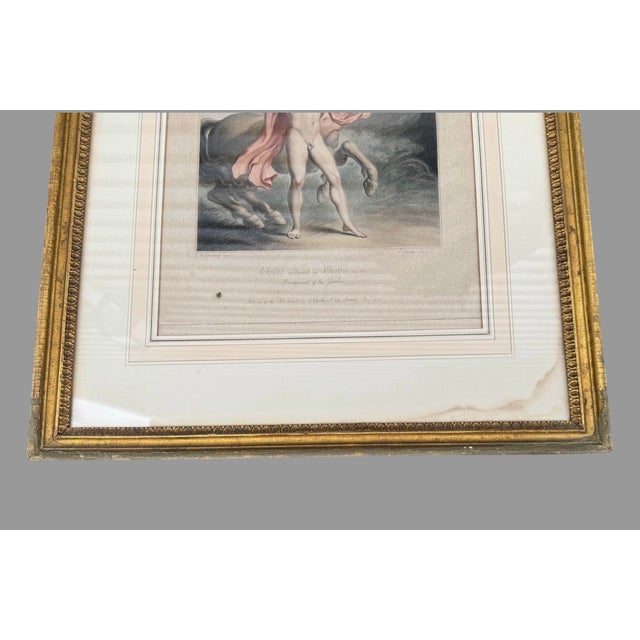 Antique Gilt Framed J. Clarke Litho Print of Achilles Instructed by Chiron For Sale - Image 4 of 7