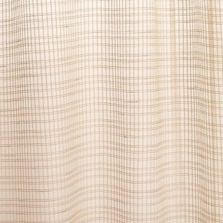 Schumacher x Patterson Flynn Payton Linen Sheer Grid Fabric In Natural For Sale