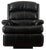 Reclining Black Leather Armchair For Sale