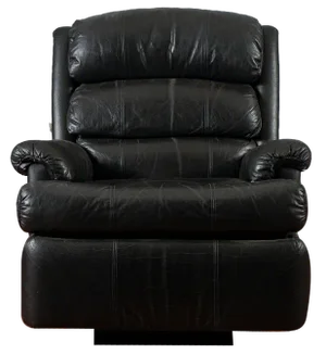 Reclining Black Leather Armchair
