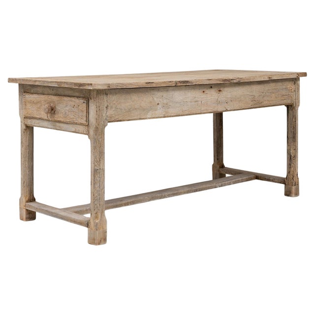 20th Century French Oak Trestle Dining Table For Sale - Image 15 of 18