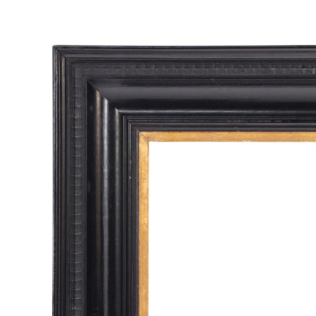 Italian Italian Ebonized and Giltwood Picture or Mirror Frame, C. 1940. For Sale - Image 3 of 7