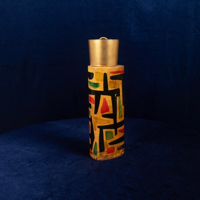Mod. 796D Parchment Thermos with Abstract Decoration by Aldo Tura, 1940 For Sale - Image 17 of 18