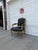 Vintage Louis XV French Carved Wood Fauteuil Armchair With Black Upholstery For Sale - Image 4 of 12