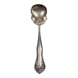 Antique National Silver, Silver Plate "York Rose" Casserole Spoon For Sale