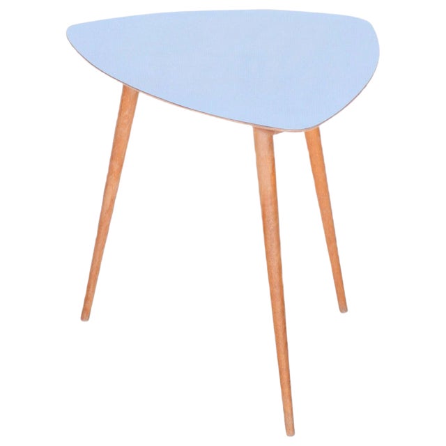 Small Blue Table, 1950s For Sale