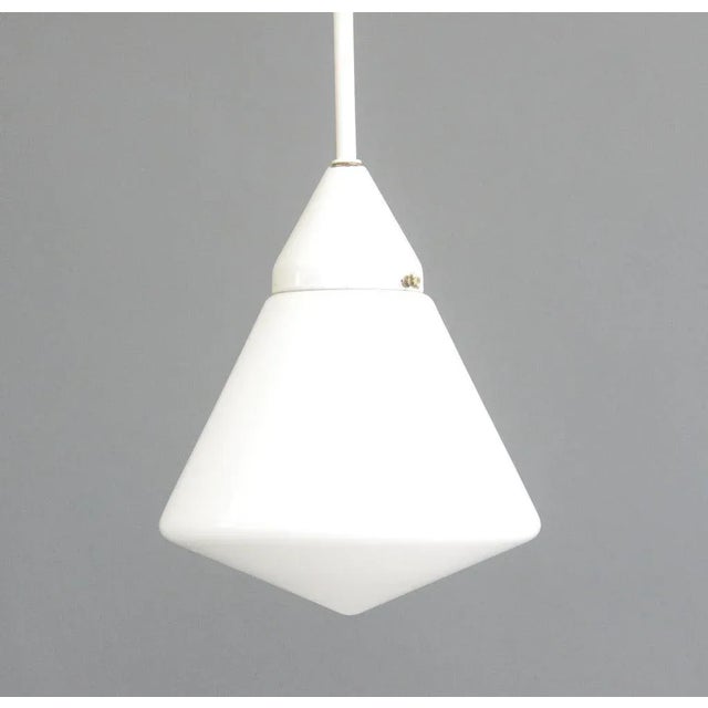 Conical Phillips Opaline Light, 1920s For Sale - Image 3 of 9