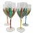 Set of Four Venetian Wine Glasses For Sale