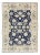 Turkish Oushak Rug With Floral Design in Dark Blue, Cream and Light Brown For Sale