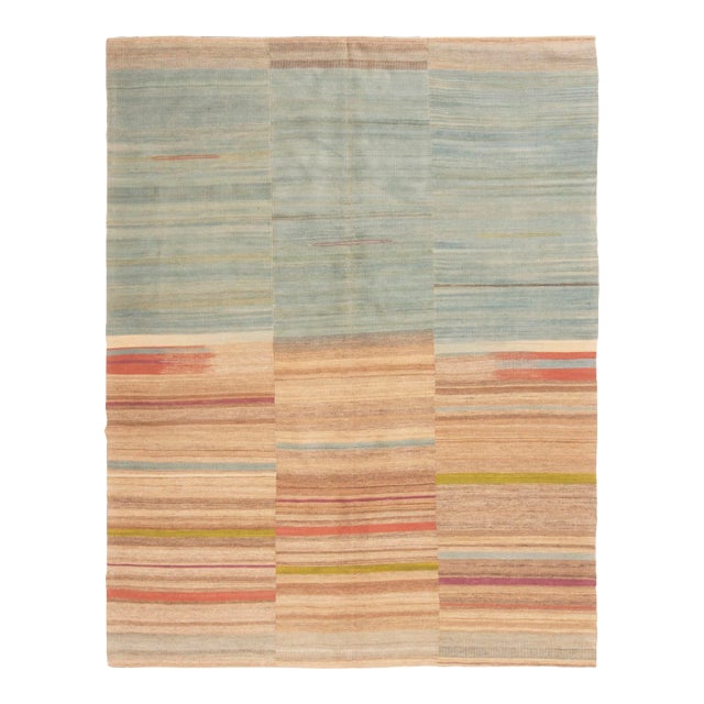 2010s Vintage Persian Beige and Brown Multicolor Wool Kilim by Rug & Kilim For Sale