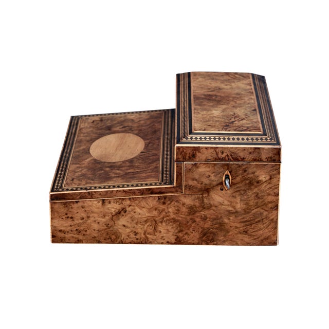 19th Century Victoria Burr Walnut Desk For Sale - Image 5 of 12