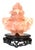 20th C. Chinese Carved Rose Quartz Archaistic Censer with Guardian Lion Finial For Sale