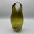 A large vintage hand-blown art glass vase with a sculptural, elongated form, dating from the mid to late 20th century. The...