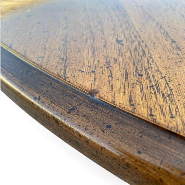 Vintage Bookmatched Veneer Oval Extension Dining Table For Sale - Image 10 of 18