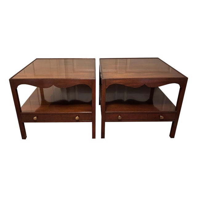 Pair 1970's Kittinger Furniture MCM Side Tables For Sale