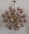 Mid-Century Sputnik Spherical Pink Glass & Brass Chandelier, 2000s For Sale - Image 6 of 10