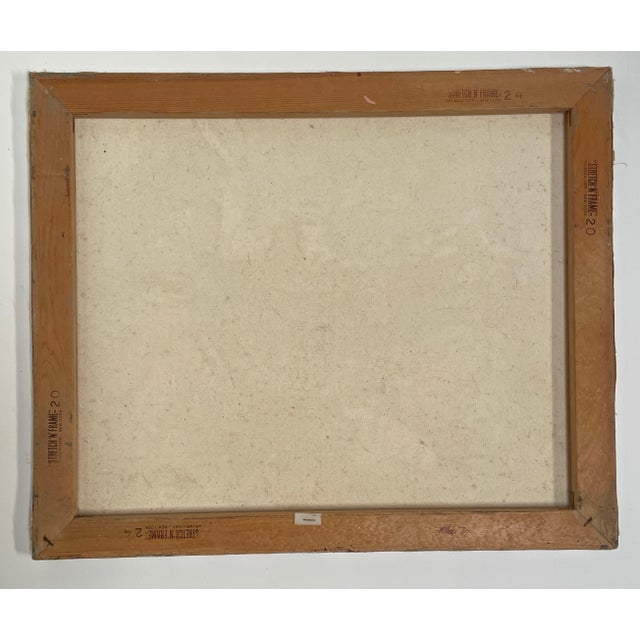 Wood 1988 Abstract Expressionist Oil on Canvas by Patricia M Hull For Sale - Image 7 of 7