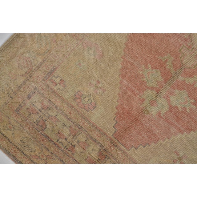 1950s Anatolian Tribal Oushak Carpet For Sale - Image 9 of 10